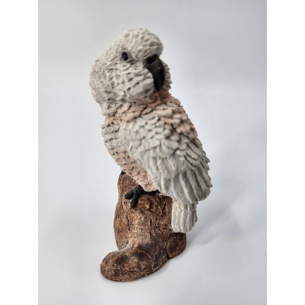 1988classic StoneCritters Moluccan Cockatoo Figurine United DesignCorp MadeinUSA
